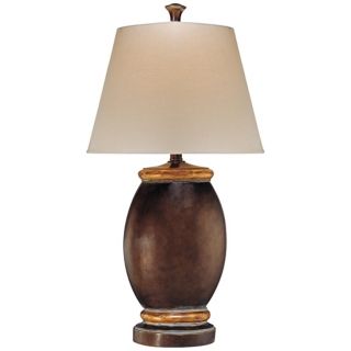 Ambience Collection Brown Oval Table Lamp   #R0351