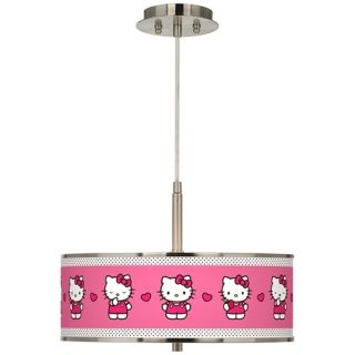 Hello Kitty Pink and Polka Dots 16" Wide Pendant Light   #T6341 Y5130