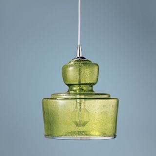 Jamie Young Lafitte Celadon Glass 10" Wide Pendant Light   #M9968