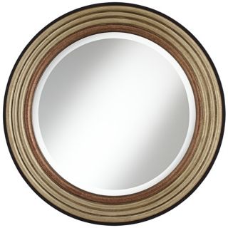Cercles Metallic Finish 29 1/2" High Round Wall Mirror   #W8243