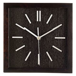 Retro Espresso Black 9" Wide Square Wall Clock   #M0736