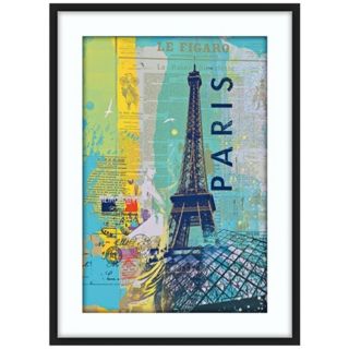 Bold, Pop Art style Paris collage. Fine art giclee print. Archival 100