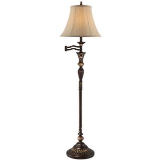 Kathy Ireland Regal Medallion Swing Arm Floor Lamp   #U8905