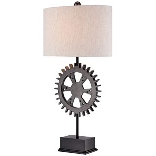 Industrial Gear Bronze Table Lamp   #W6722