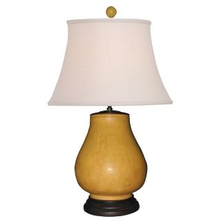 Tang Style Yellow Earthenware Urn Table Lamp   #J4949