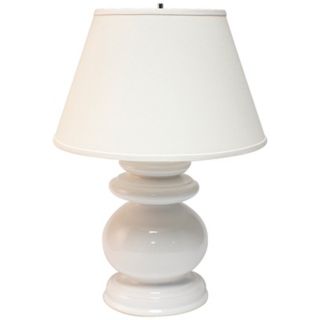 Haeger Potteries White Cottage Ceramic Table Lamp   #P1781