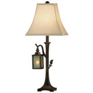 Woodlands Table Lamp with Illuminated Lantern   #83047