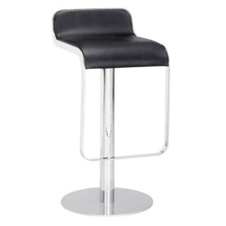 Zuo Equino Black and Chrome Adjustable Bar or Counter Stool   #97837
