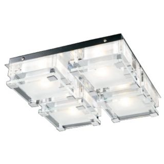Nice Cube Frosted Glass 12 1/2" Wide Ceiling Light Fixture   #H4265