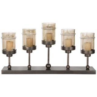 Uttermost Lamya Hand Forged Iron And Glass Candelabra   #T7601