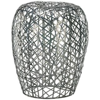 Open Grid Abstract Iron Contemporary Stool   #N3867