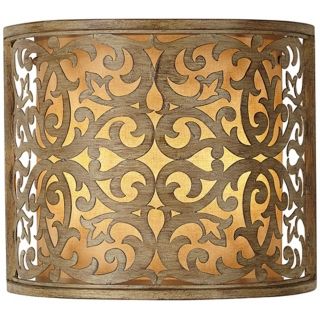 Carabel Brushed Champagne 12 3/4" Wide Wall Sconce   #W7714