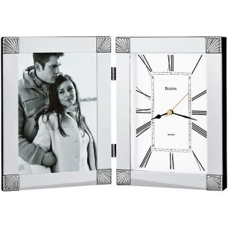 Bulova Ceremonial Photo Frame 12 1/2" Wide Clock   #F6734