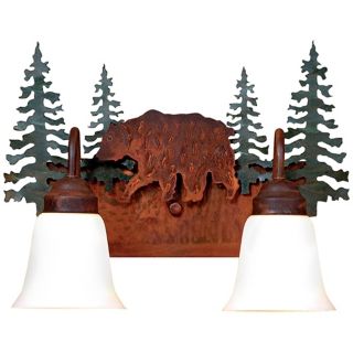 Wasatch Collection Bear 16" Wide Bathroom Light Fixture   #J0518