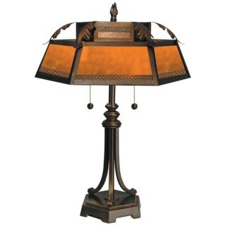 Dale Tiffany Hex Mica Table Lamp   #X2602