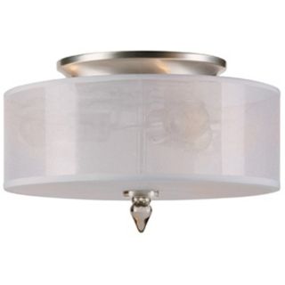 Crystorama Luxo Satin Nickel 14" Wide Ceiling Light   #M3258