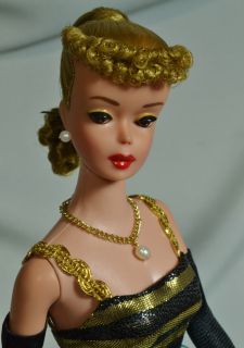 OOAK Vintage Blonde 1963 6 Ponytail Barbie Doll Repaint by