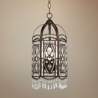 Antique Gold with Crystal 18 High Foyer Pendant Chandelier   #K8290