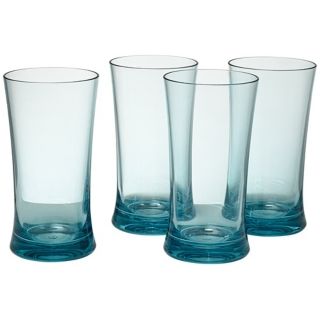 Set of 4 Glacier Blue 17 Oz. Highball Tumblers   #W4936