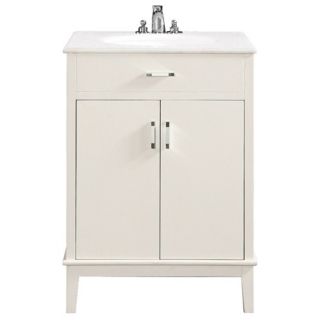 Urban Loft 24" Wide White Single Sink Vanity   #Y6505