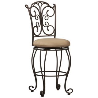 Linon Swivel Seat Gathered Back 24" Counter Stool   #M9571