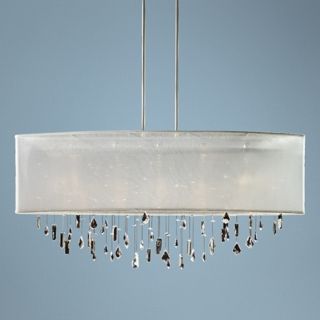 Lifestyles Crystal and White 45" Wide Pendant Chandelier   #U5483