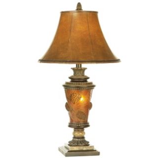 Glacier Mountain Pinecone Glow Night Light Table Lamp   #61973