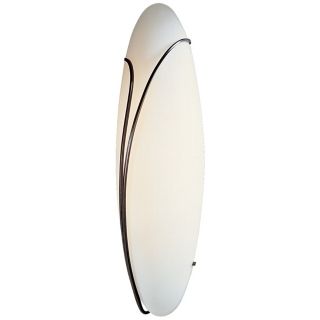 Oval Reed Left Opal Glass 20" High Wall Sconce   #63422