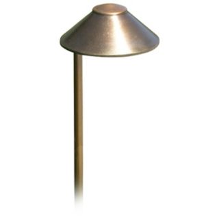 Weathered Brass Hat 19" High Low Voltage Landscape Light   #63047