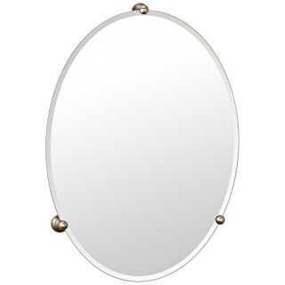 Gatco Oldenburg Satin Nickel Finish Oval Wall Mirror   #P6590