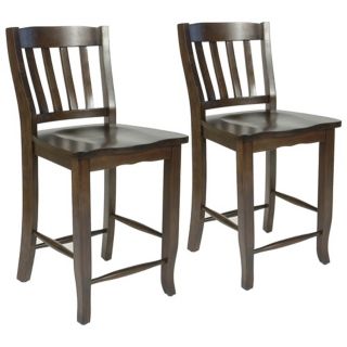 Set of 2Charlotte Espresso 26" High Counter Stool   #N3872