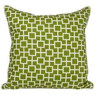 Cube 20" Square Green Throw Pillow   #W6978