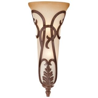 Florentine Collection Ecru Glass 24" High Wall Sconce   #70728