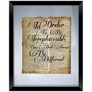 Be Different Quote 22" High Floating Picture Frame Wall Art   #X0928