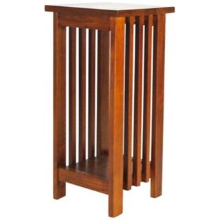 Mission Style Oak Finish 25" High Flower Stand   #R0963