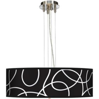 Abstract 24" Wide 4 Light Pendant Chandelier   #17276 H9877