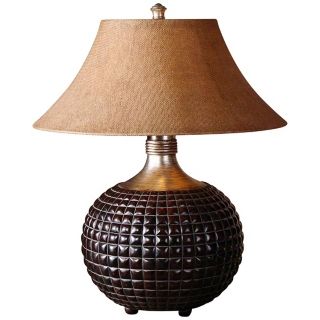 Uttermost Fremont Dark Walnut Textured Table Lamp   #R6460