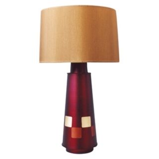 Babette Holland Checkered Tower Table Lamp   #96937
