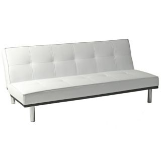 Sven White Leatherette Sofa Bed   #X7377