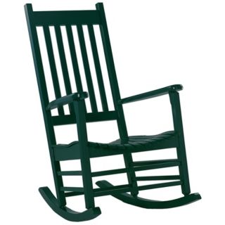  SUMMARY for Solid Wood Hunter Green Porch Rocker Chair