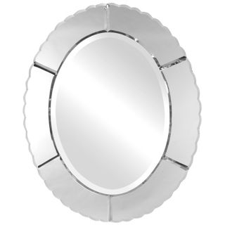 Uttermost Evana Oval 30" High Wall Mirror   #J6414