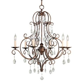Chateau Collection Mocha Bronze Crystal Chandelier   #59206