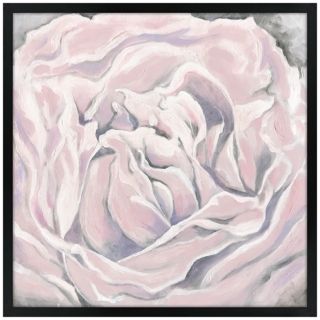 Pink Bloom 31" Square Black Giclee Wall Art   #K4130 M6947