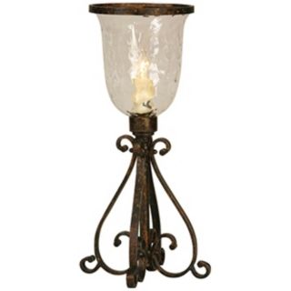 Hammered Glass Hurricane Accent Lamp   #M5432
