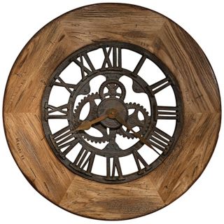Howard Miller Georgian 33" Wide Wood Wall Clock   #X6087