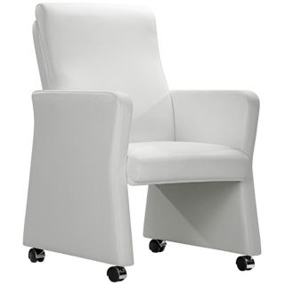 Zuo Burl White Leatherette Arm Chair   #T2575