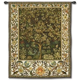 Tree of Life Umber Small 53" High Wall Tapestry   #J8946