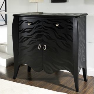Black Tiger Hand Painted Accent Chest   #W2631