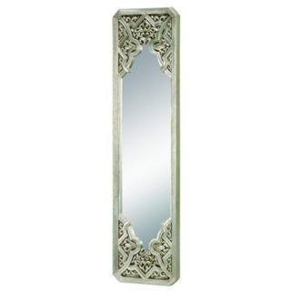 35 1/2" High Silver Medieval Mirror   #N7264