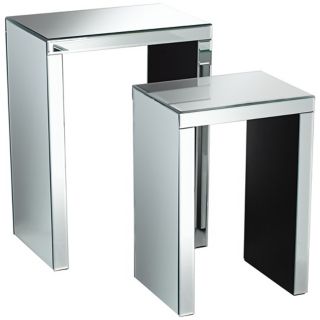 Set of 2 Mirrored Modern Nesting Tables   #W3344